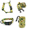 ZUBEHÖRSATZ. Mittlerer Hund. Guacamole Time Psiakrew - Serie; Halsband, Geschirr, Leine, Sachet für Hundeleckerli