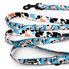 Dog Leash Spotted Cow width 2.5 cm, 1"  wide, snap hook black 8cm