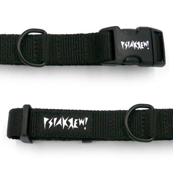 Black Collar for dog Psiakrew, 2 cm 0.78" wide, for smaller dogs