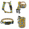 ACCESSORY KIT. Medium dog. Ducky Duck Psiakrew Series; Collar, Harness, Leash, Sachet for dog treats
