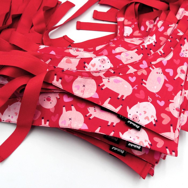 Piggy in Love Psiakrew Bandana, gebundenes Taschentuch, Baumwollschal