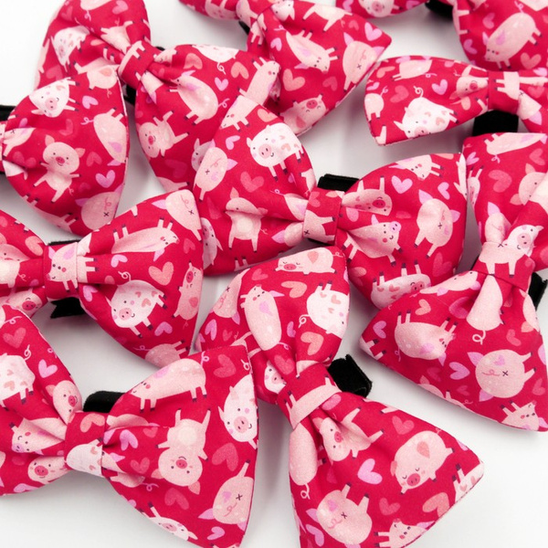 Psiakrew Hundefliege Piggy in Love, elegante klassische Schleife