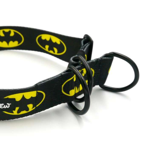 Half-choke collar Batdog, 4 cm wide, big dogs, black extras