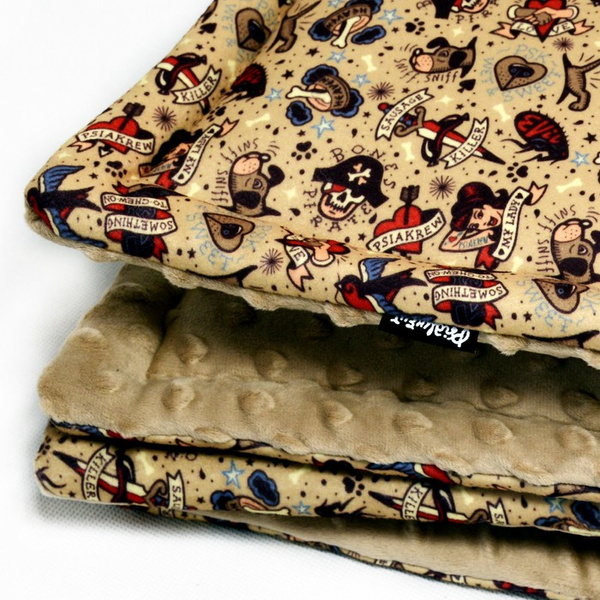 Premium Mat Plaid Blanket for the dog Dog Tattoo Flash Psiakrew Design