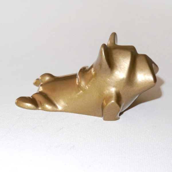 Sculpture French Bulldog Gold Yoga