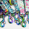 Dog Leash -Azure Pool, width 2.5 cm, 1"  wide, holo snap hook 8cm, Psiakrew