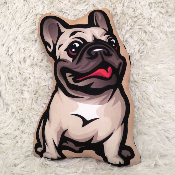 Decorative Dog Pillow Cushion French Bulldog beige cuddly mascot