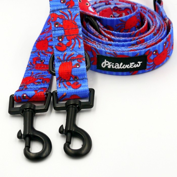 Hundeleine Sea Look Psiakrew, Breite 2,5 cm, Karabiner 6 cm schwarz