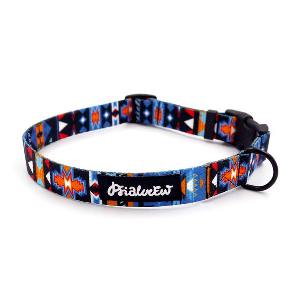 Verstellbares Halsband Sorry Winnetou Psiakrew, 2cm breit, schwarze Beschläge