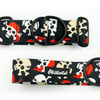 Half-choke collar Pirates, 4 cm wide, medium and big dogs, black extras
