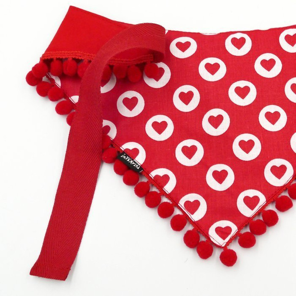 Dog Bandana I Love Psiakrew handkerchief style to tie around your pet’s neck