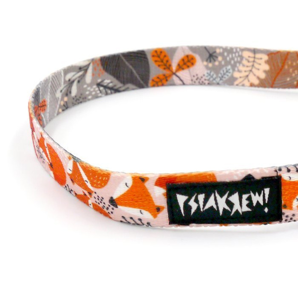 Dog Collar Psiakrew Foxy Lady, 2 cm 0.78" wide, for smaller dogs, pink gold clip