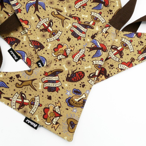 Dog Bandana Dog Tattoo Psiakrew handkerchief style to tie around your pet’s neck