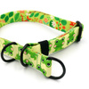 Half-choke collar Green Frogs, 2 cm wide, for small dogs, black extras