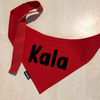 Bandana z imieniem Psa Psiakrew, personalizowana wiązana chusteczka, czerwona apaszka