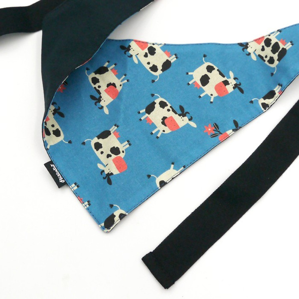 Dog Bandana Spotted Cow Psiakrew handkerchief style to tie around your pet’s neck