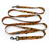 Dog Leash Dog On Fire width 2.5 cm, 1" wide, snap hook black 6cm