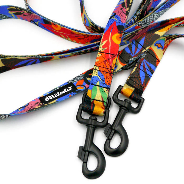 Dog Leash Colorful Thicket snap hook black 8cm