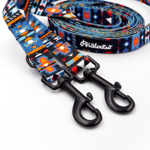 Long Dog Leash Sorry Winnetou Psiakrew width 2 cm (0.78"),  black snap hook 7 cm (3,15")