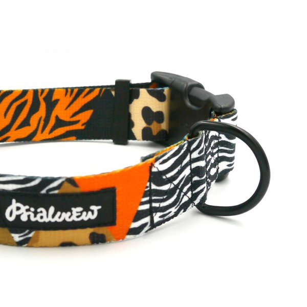 Verstellbares Hundehalsband- Wild Animals, 3 cm breit für mittelgroße und große Hunde