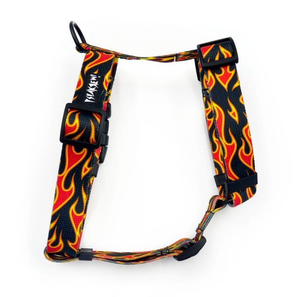 Harness for Dog, Model Dog On Fire Guard Harness, black extras