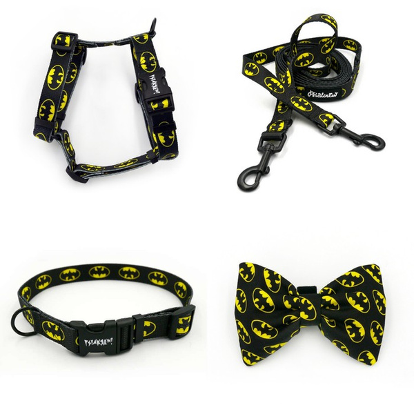 ACCESSORY KIT. Small dog. BatDog Psiakrew Series; Collar, Harness, Leash, Bow Tie