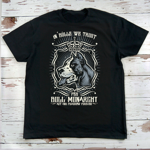 Psiakrew-T-Shirt für Herren Bull Monarchy American Staffordshire Terrier AST