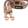 Long Dog Leash Dogberry Psiakrew width 2 cm (0.78") wide, rose gold snap hook 6 cm
