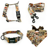 ACCESSORY KIT. Small dog. Forest Treasures Psiakrew  Series; Collar, Harness, Leash, Bandana
