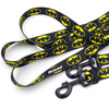 Dog Leash Batdog width 2.5 cm, 1"  wide, black, big snap hook 8 cm