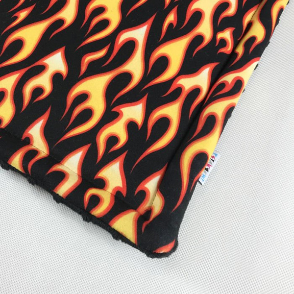 Premium Mat Plaid Blanket for the dog, Dog on Fire Psiakrew Design