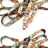 Dog Leash Forest Treasures width 2.5 cm, 1"  wide, pink gold, big snap hook 8 cm