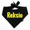 Bandana with the name of the Dog Psiakrew, personalized tied handkerchief, black bandana scarf