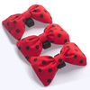Red Dog Bow Tie with black polka dots, elegant classic Psiakrew bow