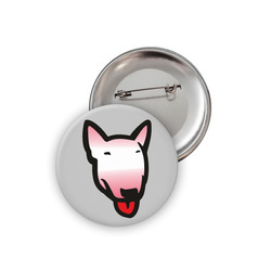 Przypinka Pies Bulterier Psiakrew Button Badzyk 25mm