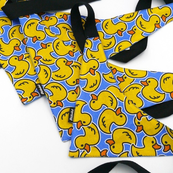 Premium Dog Bandana Ducky Duck handkerchief style to tie around your pet’s neck