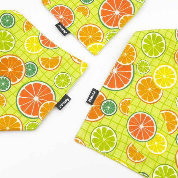 Dog Bandana Lemonade Psiakrew handkerchief style to tie around your pet’s neck