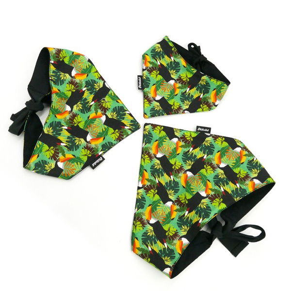 Premium Dog Bandana Toucan handkerchief style to tie around your pet’s neck