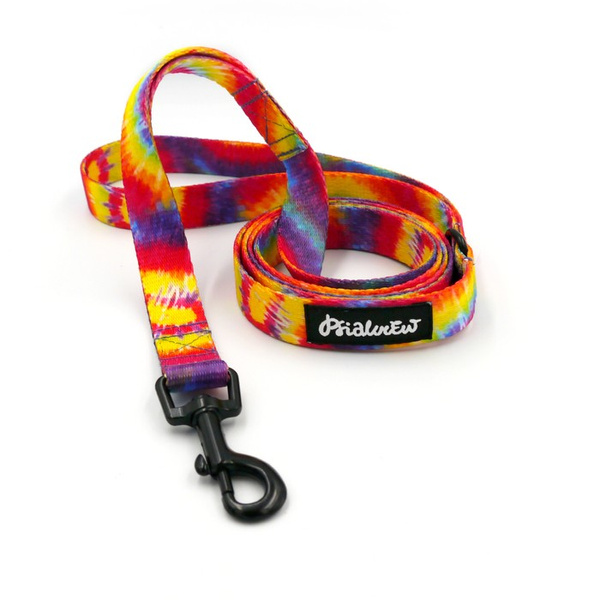 Walking leash for Dog Tie Dye Psiakrew, width 2 cm, black snap hook 6 cm