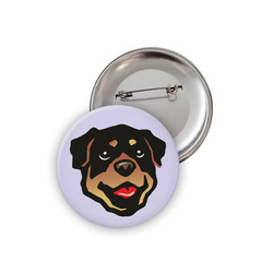 Przypinka Pies Rottweiler Psiakrew Button Badzyk 25mm