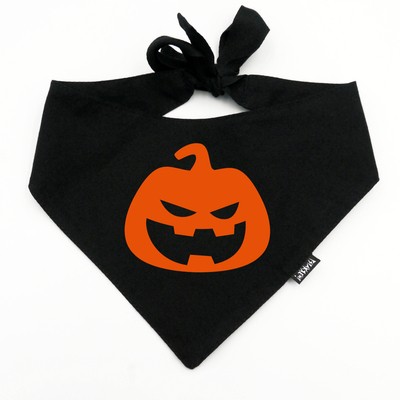 Bandana na Halloween Dynia Psiakrew, wiązana chusteczka, czarna bandana apaszka 