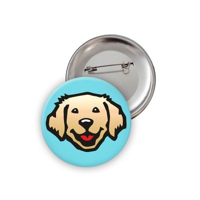 Przypinka Pies Golden Retriever Psiakrew Button Badzyk 25mm